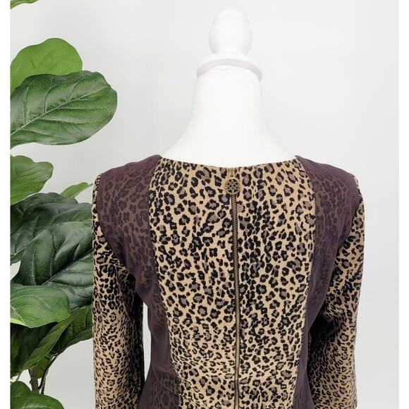 Antonio Melani Womens Leopard Print Lined Sparkle Knee Length Sheath Dress Sz 6 - Picture 5 of 9